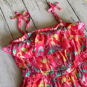 Summer floral Sonoma flamingo dress.